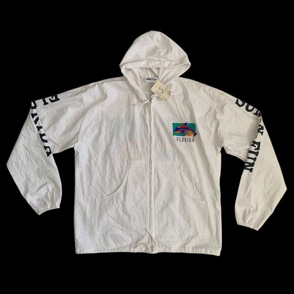 Cottonseed Men's Size S Florida Full Zip Dolphin VTG Windbreaker Jacket New - Picture 2 of 16